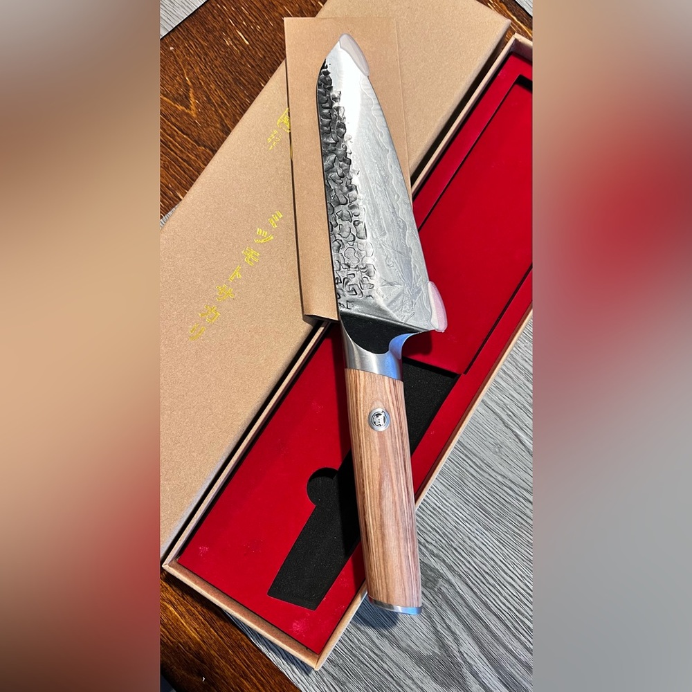 MITSUMOTO SAKARI 7 inches Knife with Black and Brown Handle